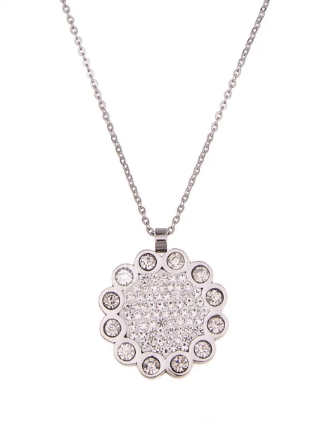 -50% SALE Leslii Premium Quality Damen-Kette Lange Halskette Glitzer Look aus Edelstahl Exklusivangebot