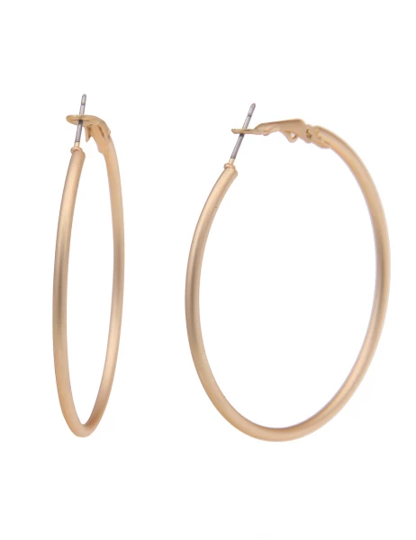 Leslii Ohrringe Creolen Classic Matt in Gold Saisonale Angebote