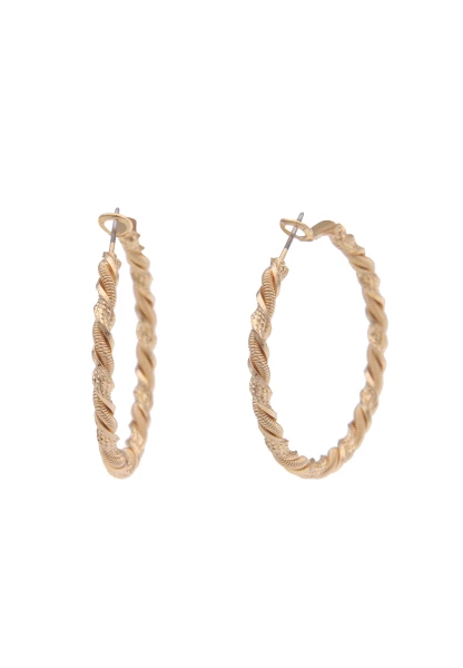 Leslii Ohrringe Creolen Muster Swirl in Gold Hotsell