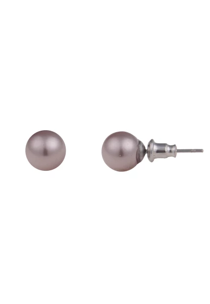 Leslii Damen-Ohrringe Gloria hellbraune Perlen-Ohrringe Ohrstecker Modeschmuck Braun Discount Store für neue Produkte