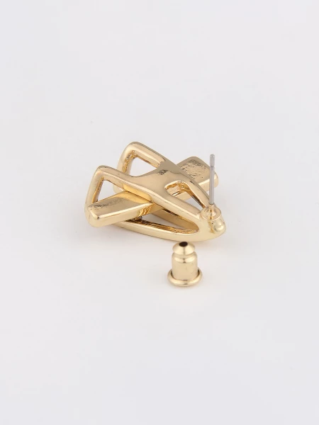Leslii Damen-Ohrringe Yvonne Statement Glitzer goldene Ohrstecker Modeschmuck-Ohrringe Gold Clearance-Verkauf