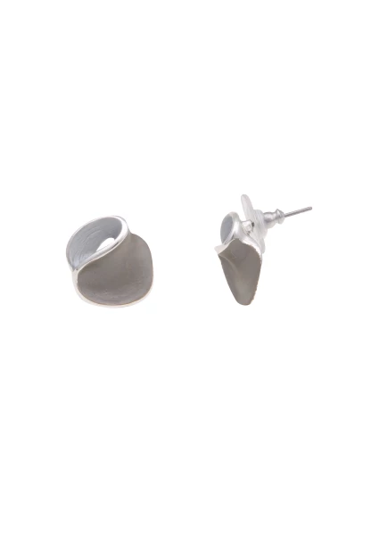 Leslii Damen-Ohrringe Lea graue Ohrstecker silberne Modeschmuck-Ohrringe Ohrschmuck Grau Fabrikverkauf