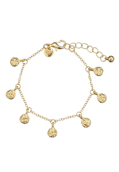Leslii Armband Gehämmert in Gold Heißer Verkauf