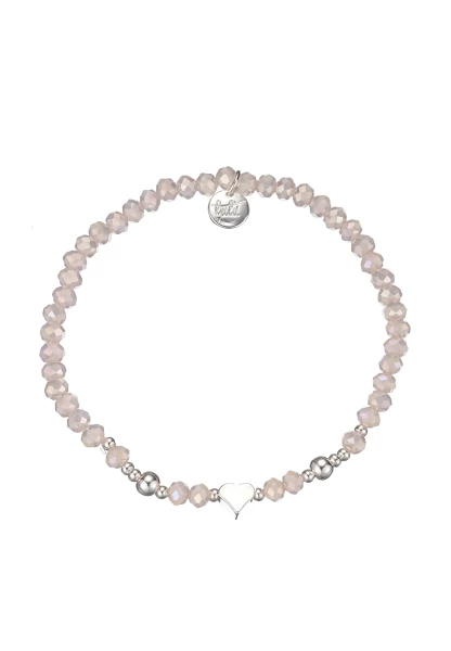 Leslii Damen-Armband Karoline Kristall Glasperlen dehnbar Rosa Fabrikladen
