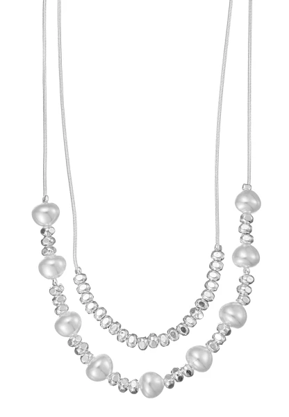 Leslii kurze Layering Kette Pearls Silber Günstiger Verkauf