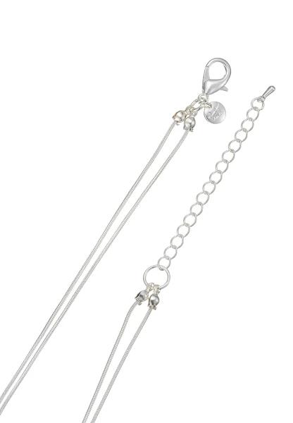 Leslii kurze Layering Kette Pearls Silber Günstiger Verkauf