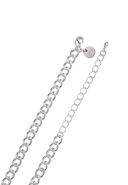 Leslii kurze Halskette Silberglieder Sterling Silber Glaskristalle Kostenloser Versand