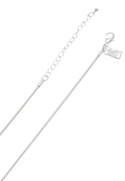 Leslii Lange Kette Ring-Anhänger Matt Silber Lila Großer Ausverkauf