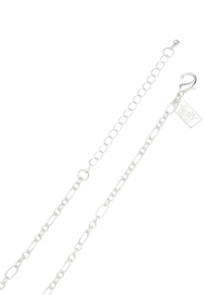 Leslii Lange Halskette Natursteine Silber Blau Flash Sale