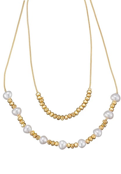 Leslii Kurze Kette Layering Pearls | Gold Online Shopping