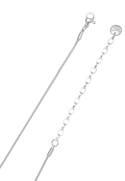 Leslii kurze Schlangenkette Strasskreis | Silber Saisonschlussverkauf