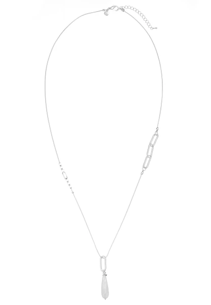 Leslii lange Schlangenkette Stone | Silber Black Friday