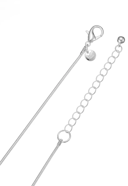 Leslii lange Schlangenkette Heart Stone | Silber Cyber Monday