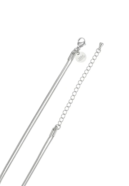 Leslii Kurze Kette Layering Naturstein Silber Große Rabatte
