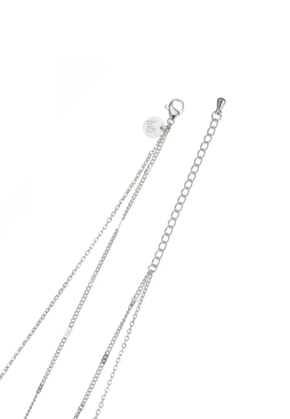 Leslii Halskette Layering Stainless Steel echte Perle Silber Sonderangebot der Fabrik