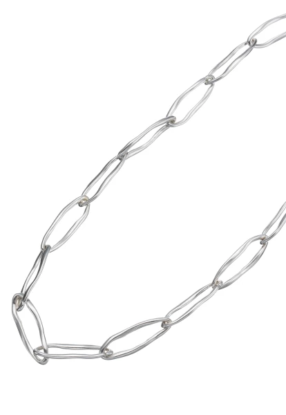 Leslii Kurze Halskette Oval Glieder Collier Silber Kostenloser Versand international