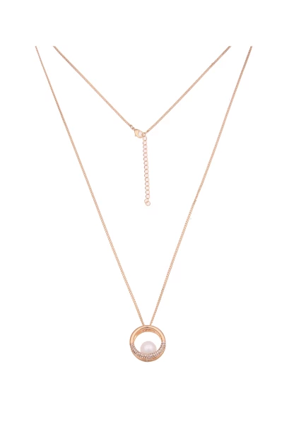 - 50% Sale Leslii Damen-Kette Glitzer Perlen-Ring Wende-Kette Strass lange Modeschmuck-Kette Gold We Limitierter Zeitrabatt