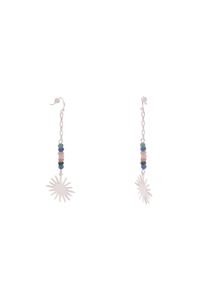 -50% SALE Leslii Ohrringe Ohrhänger Naturstein Sonne in Silber Bunt Super Sparpreis