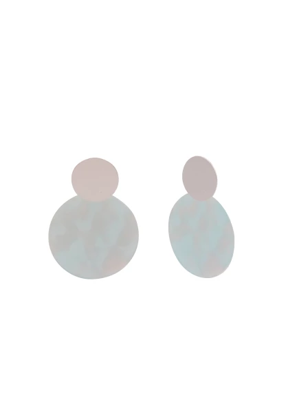 - 50% SALE Leslii Ohrringe Ohrhänger Nicole Statement Scheibe in Silber Mint Letzter Tag