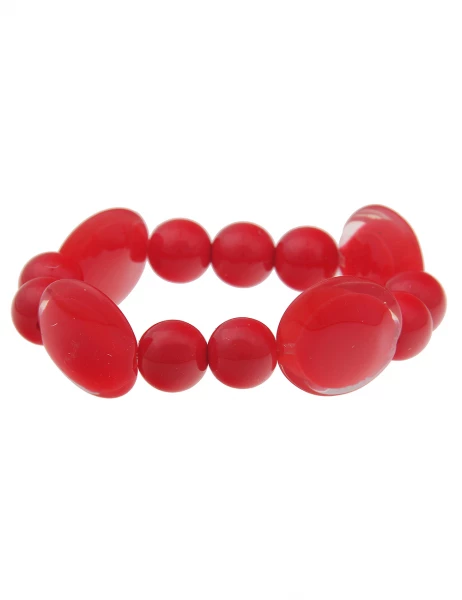 -50% SALE Leslii Armband Armreif Statement Kugeln in Rot Nur noch ein Tag übrig