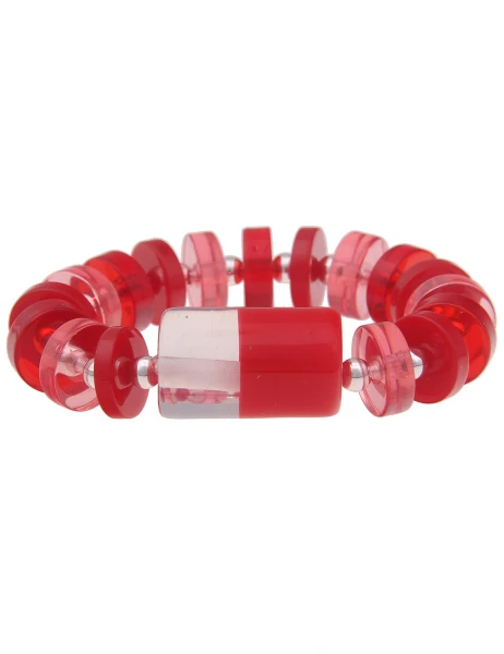 Leslii -50% SALE Armreif im Statement-Look in Rot Super Rabatt