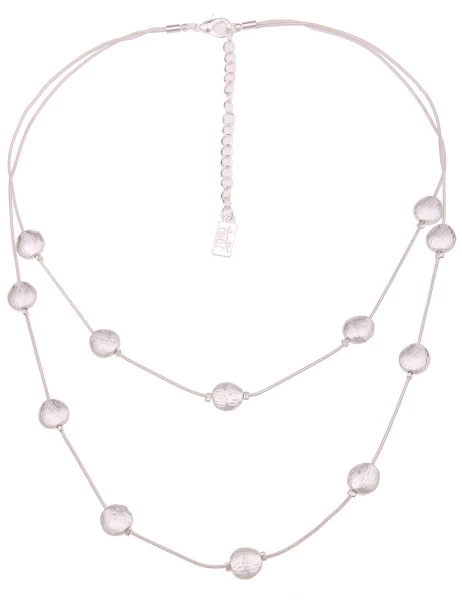 -50% SALE Leslii Kurze Halskette Muster Rund in Silber Kostenloser Versand international