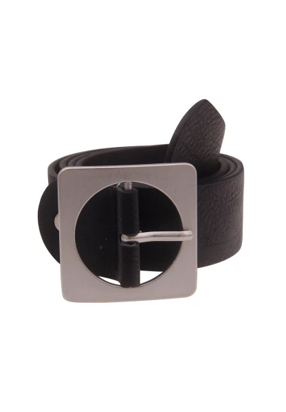 -50% SALE! Leslii Damen-Gürtel Square schwarzer Gürtel Breite 4cm in Schwarz Auslauf