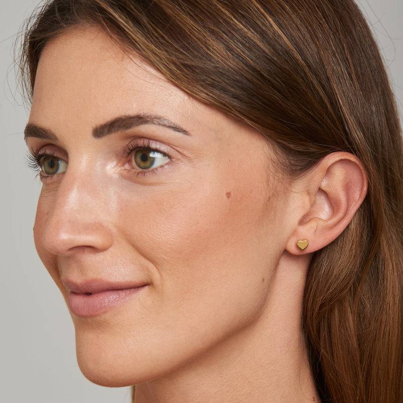 Mosuo Jewellery Herz Gold Ohrringe - Vermeil Super Sparpreis