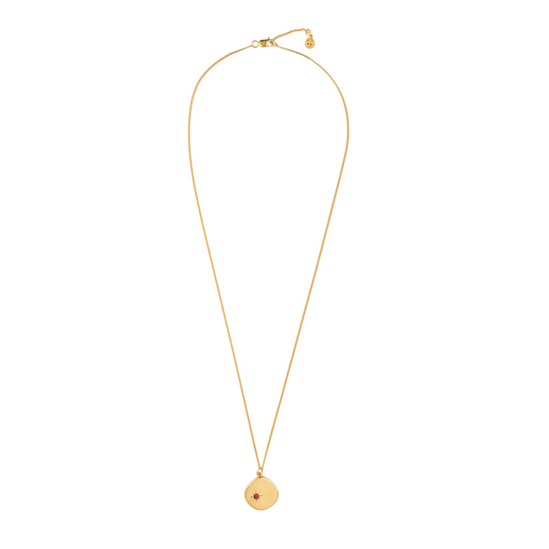 Mosuo Jewellery Geburtsstein Halskette Januar - Vermeil & Granat zollfrei