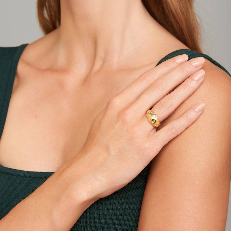 Mosuo Jewellery Sternenhimmel Topas Ring - Vermeil Günstiger Verkauf