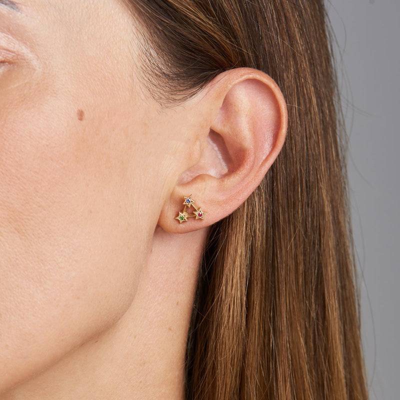 Mosuo Jewellery Regenbogen Stern Ohrstecker Valentinstagsangebot