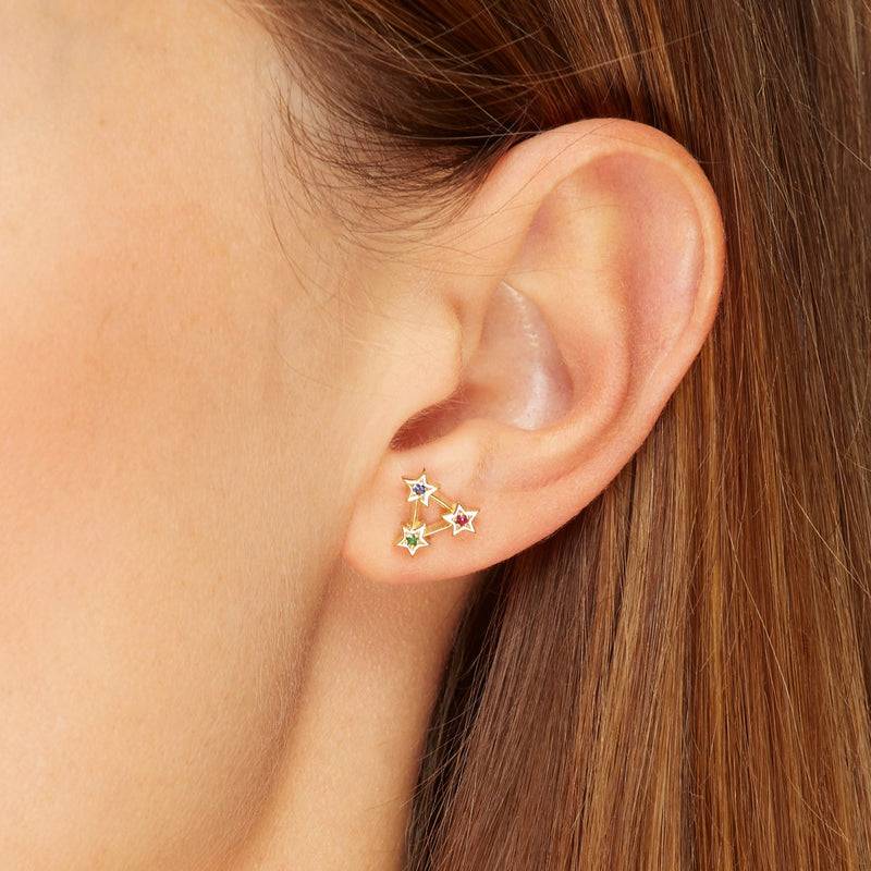 Mosuo Jewellery Regenbogen Stern Ohrstecker Valentinstagsangebot