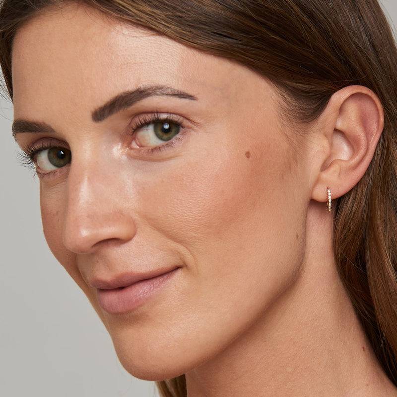 Mosuo Jewellery Mini Diamant Creole mit Nazar Auge Neueste Mode