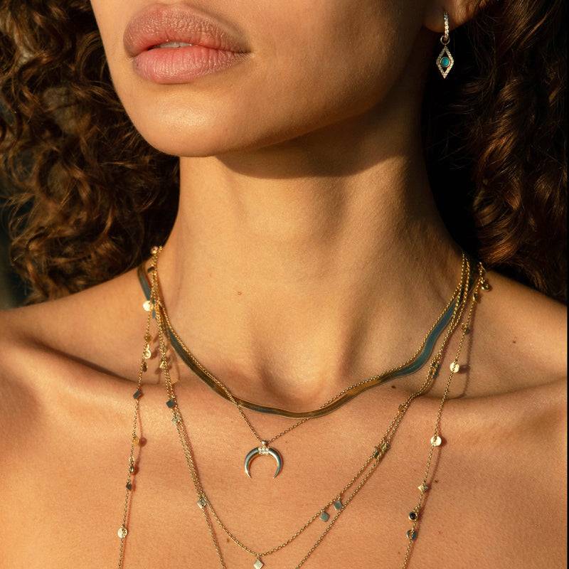 Mosuo Jewellery Mond Diamant Anhängerkette Blitzangebot