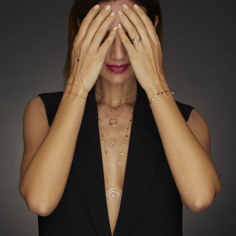 Mosuo Jewellery Diamant Mond & Stern Halskette Sonderangebote