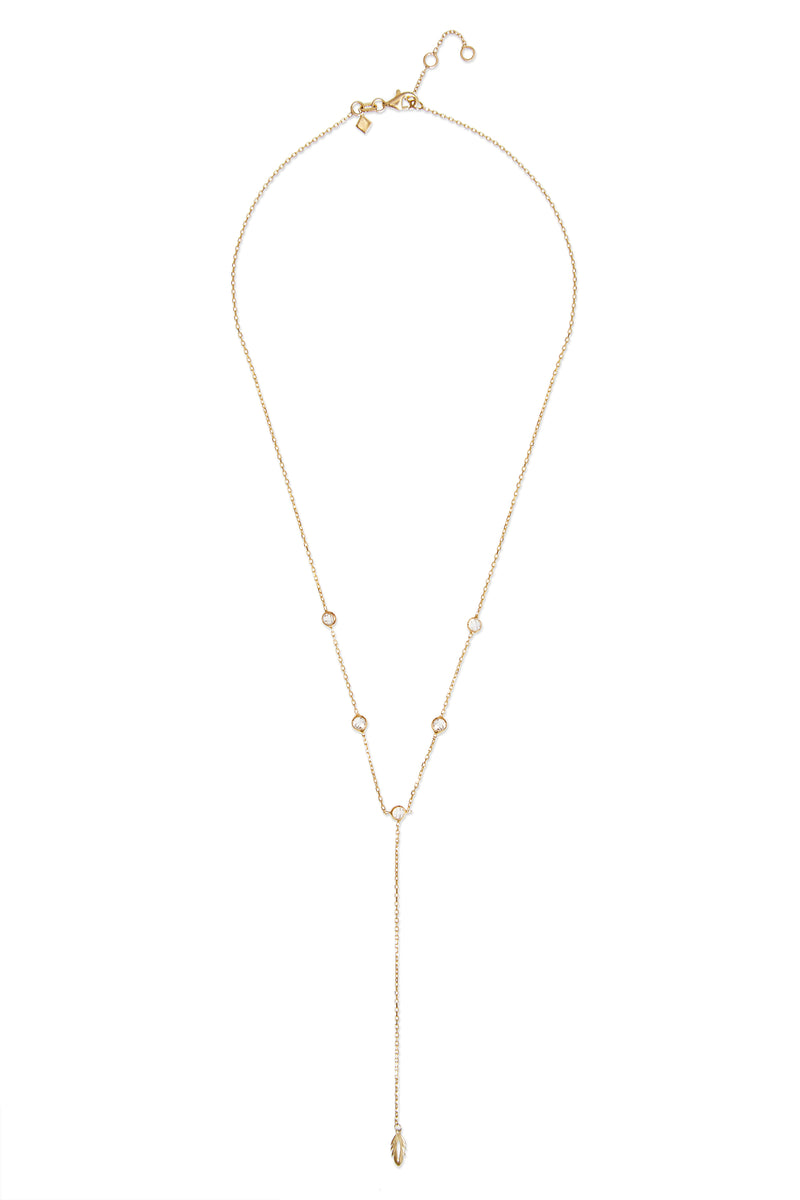 Mosuo Jewellery Feder Y-Halskette mit Steinen Letzte 3 Tage