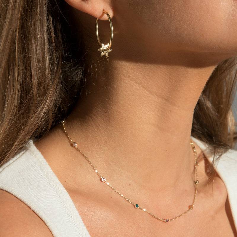 Mosuo Jewellery Regenbogen Halskette mit Steinen Letzte 2 Tage