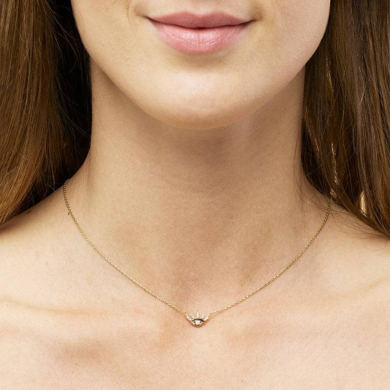 Mosuo Jewellery Evil Eye Diamant Halskette Bis zu 50% Rabatt