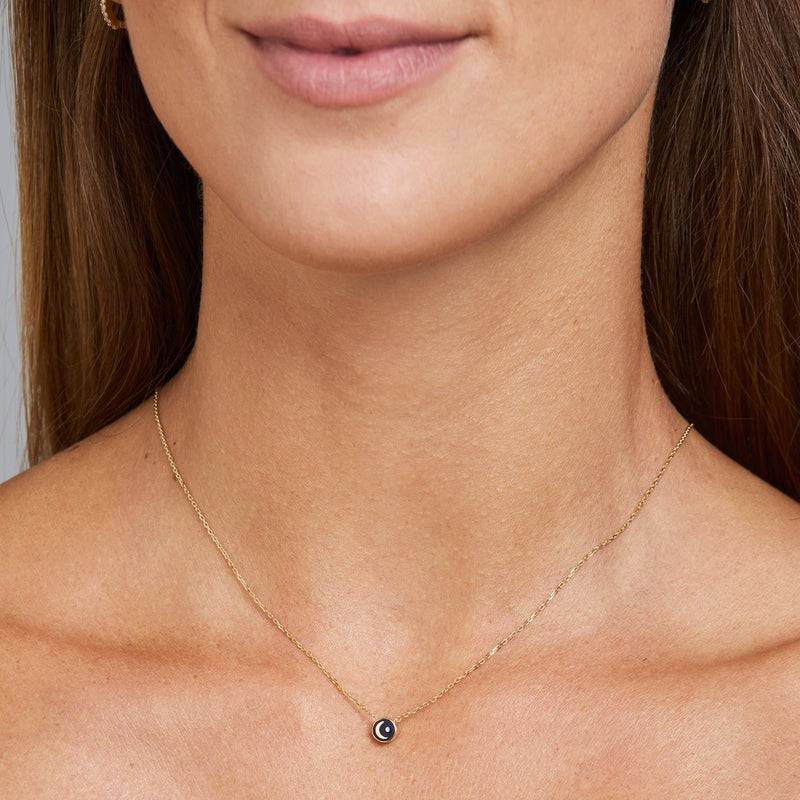 Mosuo Jewellery Emaille Diamant Mond Halskette Bis zu 65% Rabatt