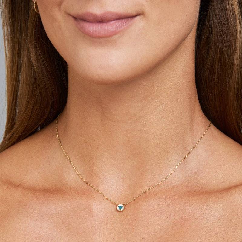 Mosuo Jewellery Emaille Dreieck Halskette Nur für heute