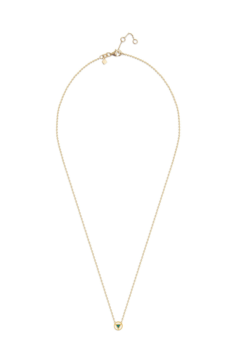 Mosuo Jewellery Emaille Dreieck Halskette Nur für heute