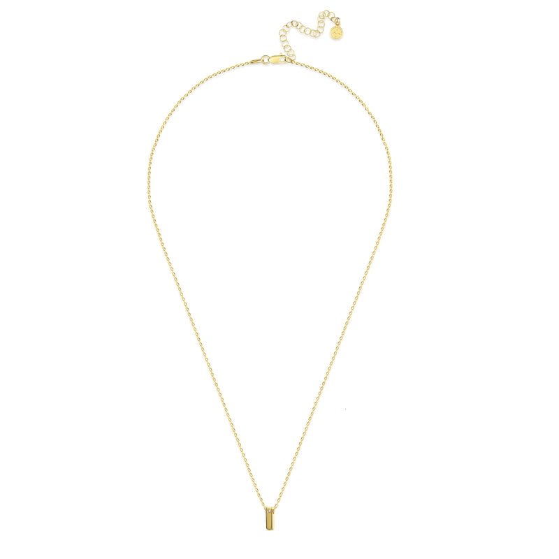 Mosuo Jewellery Diamant Buchstaben Halskette “I” - Vermeil Clearance-Verkauf