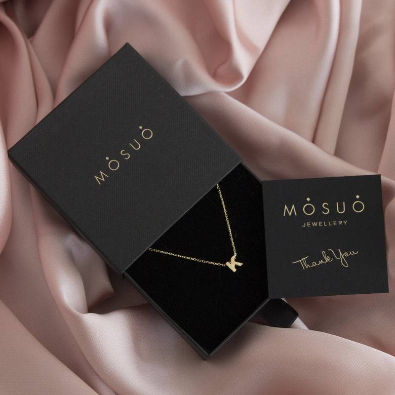 Mosuo Jewellery Diamant Buchstaben Halskette “K” - Vermeil Fabrikladen