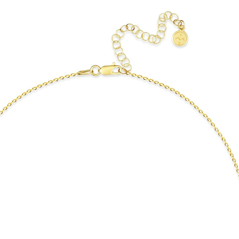 Mosuo Jewellery Diamant Buchstaben Halskette “P” - Vermeil zollfrei