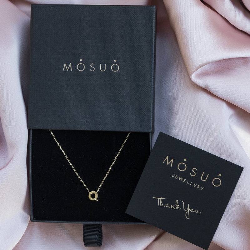 Mosuo Jewellery Diamant Buchstaben Halskette “Q” - Vermeil 50% Rabatt für begrenzte Zeit