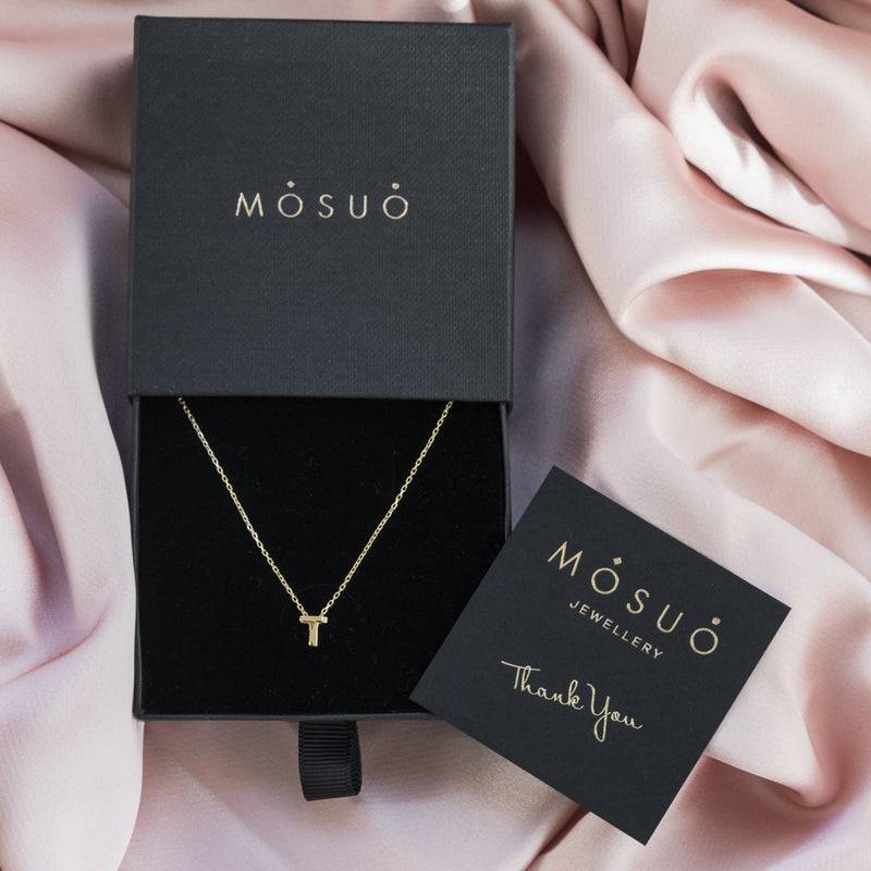 Mosuo Jewellery Diamant Buchstaben Halskette “T”- Vermeil Online