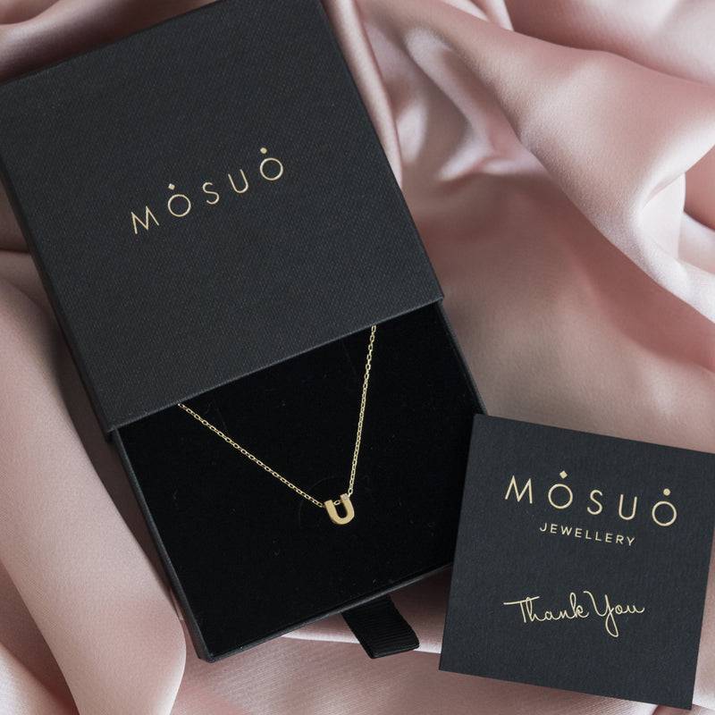 Mosuo Jewellery Diamant Buchstaben Halskette “U”- Vermeil Outlet
