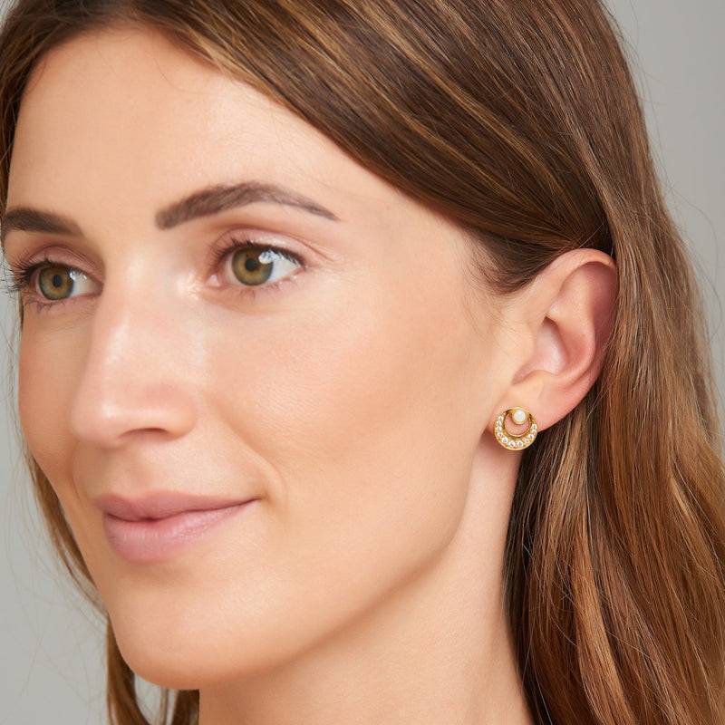 Mosuo Jewellery Mond Opal Ohrringe - Vermeil Schlussverkauf