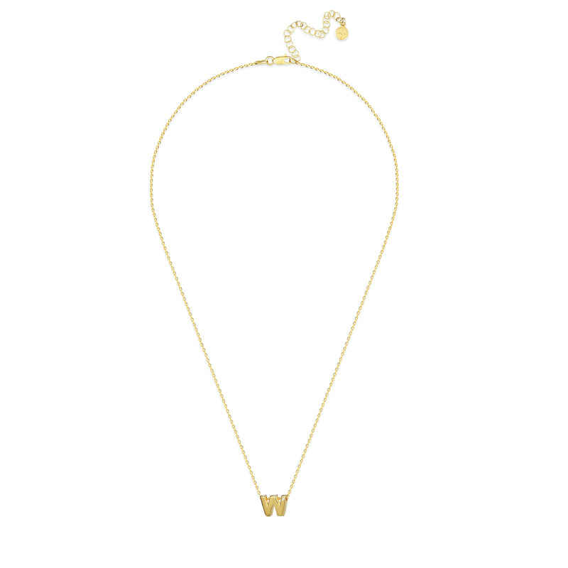 Mosuo Jewellery Diamant Buchstaben Halskette “W”- Vermeil Blitzverkäufe