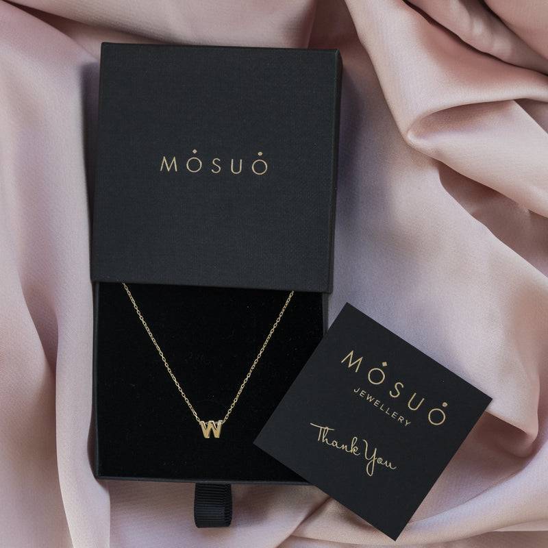 Mosuo Jewellery Diamant Buchstaben Halskette “W”- Vermeil Blitzverkäufe